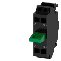 3SU1 400-2AA10-3BA0 Contact module with 1 NO contact element, spring-type terminal, for floor mounting