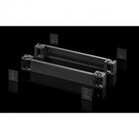 Base/plinth corner pieces with base/plinth trim panels, front and rear for base/plinth system VX, sheet steel