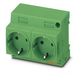 EO-CF/PT/LED/DUO/GN Double socket