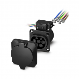 EV-T2M3SO12-4P-B-SET-C1L1 Infrastructure charging socket