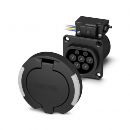 EV-T2M3SO12-4P-R-BL-SET Infrastructure charging socket