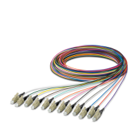 FOC-PT9:LC-OM1/2.5 Fiber optic pigtail set with 12 pigtails