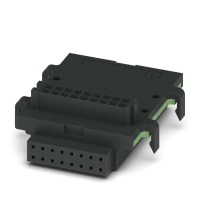 HBUS 35,6-16P-1S BK DIN rail bus connector