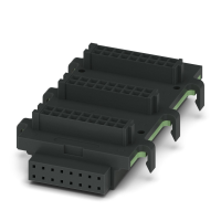 HBUS 53,6-16P-3S BK DIN rail bus connector