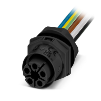 IPD W 5P2,5 F 0,5 M25 BK Panel feed-through