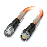 K-12-M23 M9/2,0-E00/M23 F8 Connector in molded plastic on both sides