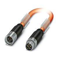 K-3E-M17 M9/5,0-B00/M17 F8 Connector in molded plastic on both sides