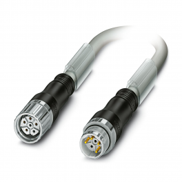 K-3E-M23 M9/2,0-A00/M23 F8 Connector in molded plastic on both sides