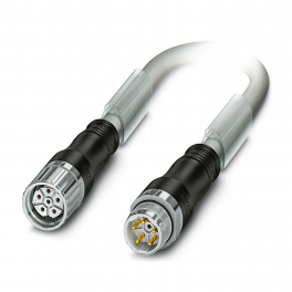 K-4E-M23 M9/5,0-A01/M23 F8 Connector in molded plastic on both sides