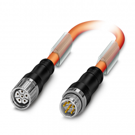 K-5E-M23 M9/010-C02/M23 F8 Connector in molded plastic on both sides