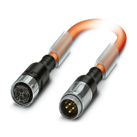 K-5E-M40 M9/010-C05/M40 F8 Connector in molded plastic on both sides