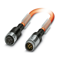 K-7E-M40 M9/2,0-D03/M40 F8 Connector in molded plastic on both sides