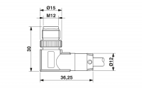 NBC-M12MRDC5/ 1,0-937/M12MRDC5 Network cable