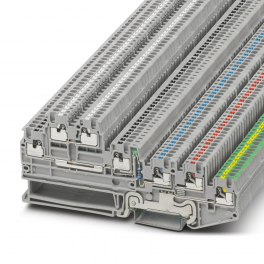 PTIO 1,5/S/5-PE/U-BK/O-WH-LED 24 GN Initiator/actuator terminal block