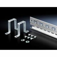 Rail for EMC shielding bracket and strain relief