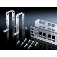 Rail for EMC shielding bracket and strain relief