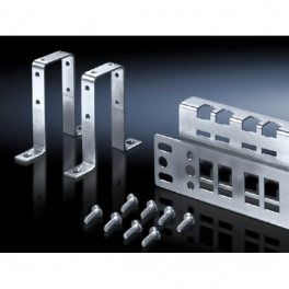 Rail for EMC shielding bracket and strain relief
