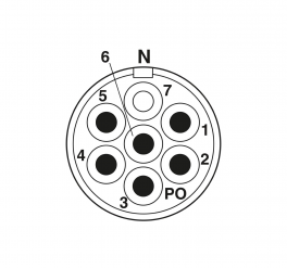 RC-06P1N1223VV Device connector front mounting