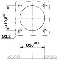 RC-06P1N8A2300 Device connector front mounting