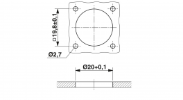 RC-07P1N8A2200 Device connector front mounting
