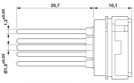RC-09S1NC2E600 Device connector rear mounting