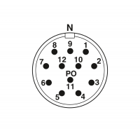 RC-12P1N12D11B Device connector front mounting