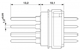 RC-12P1NA25300 Device connector rear mounting