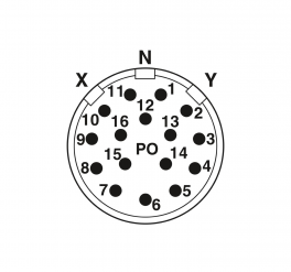 RC-16P1N122D00 Device connector front mounting