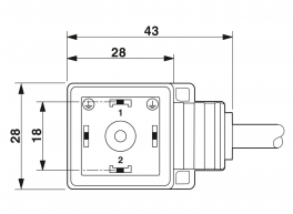 SAC-3P-5,0-PUR/A-1L-R-ES HDM Sensor/actuator cable
