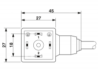 SAC-3P- 0,6-PUR/A-1L-S FC Sensor/actuator cable