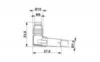 SAC-3P-M 8MR/1,5-PUR/4PM8FS HG Sensor/actuator cable