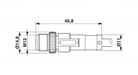 SAC-3P-M12MS/10,0-PUR/B-1L-Z Sensor/actuator cable