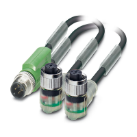 SAC-3P-M12Y/2X1,5-PUR/M12FR2LB Sensor/actuator cable