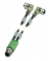 SAC-3P-M12Y/2X3,0-PUR/M12FR-2L Sensor/actuator cable