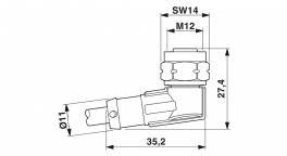 SAC-4P-10,0-PVC/M12FR-V2A Sensor/actuator cable