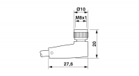 SAC-4P-20,0-600/M 8FR VA Sensor/actuator cable