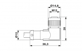 SAC-4P-25,0-PUR/M12FR SH VA BK Sensor/actuator cable