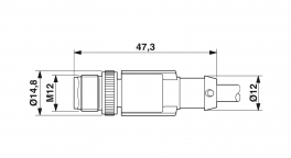 SAC-4P-M12MS/0,14-PUR/8P-FS SH Sensor/actuator cable