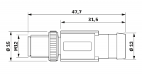 SAC-4P-M12MS/ 0,6-PUR/M12MS SH Sensor/actuator cable