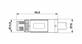 SAC-4P-MS/1,0-28R/MS SCO RAIL Sensor/actuator cable