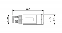 SAC-4P-MS/ 1,0-731 SCO RAIL Sensor/actuator cable