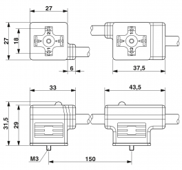 SAC-4P1,5/A1LSV/0,15-PVC/A1LSV Sensor/actuator cable