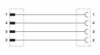 SAC-4PM12MSD/3,0-936/BP-M12FSD Device connector rear mounting