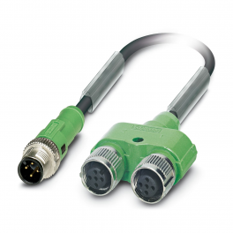 SAC-4PY-MS- 0,6-PUR/2XF Sensor/actuator cable