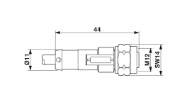SAC-5P-10,0-PVC/M12FS BK VA Sensor/actuator cable