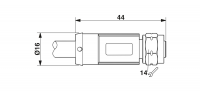 SAC-5P- 7,5-920/M12FS OD Bus system cable