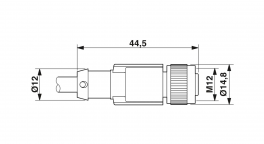 SAC-5P-M12FS/0,3-PUR/FS SH BK Sensor/actuator cable