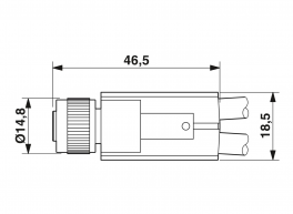 SAC-5P-M12FY/2X0,15-PUR/MS HU Sensor/actuator cable
