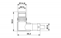 SAC-5P-M12MRB/ 5,0-PUR/M12FSB Sensor/actuator cable
