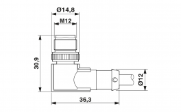 SAC-5P-M12MRB/ 5,0-PUR/M12FSB Sensor/actuator cable